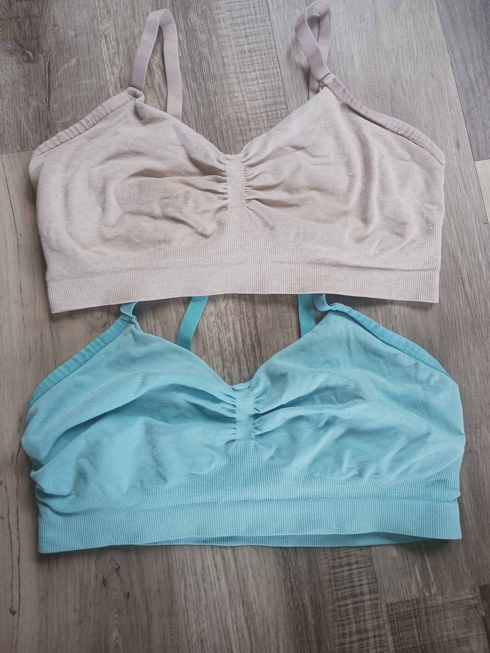 2 | Kindred Bravely Bamboo Nursing &  Pumping Bras in Beige & Light Blue